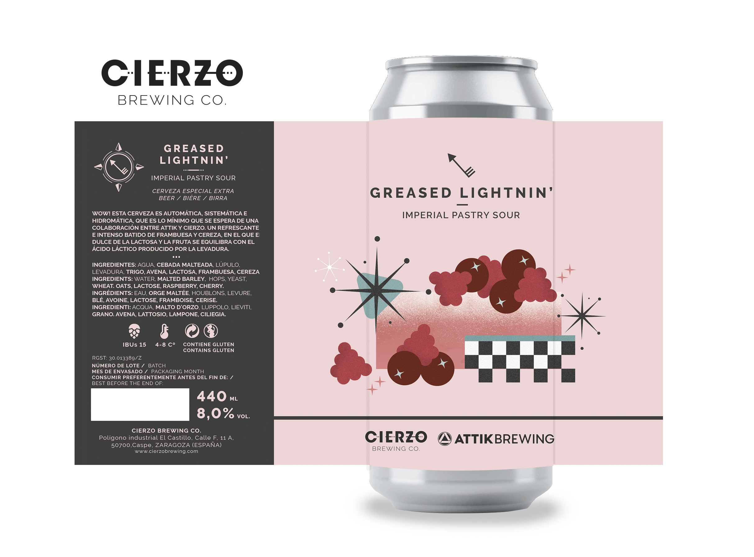 Cierzo Brewing Greased Lightnin birra sour 12 lattine
