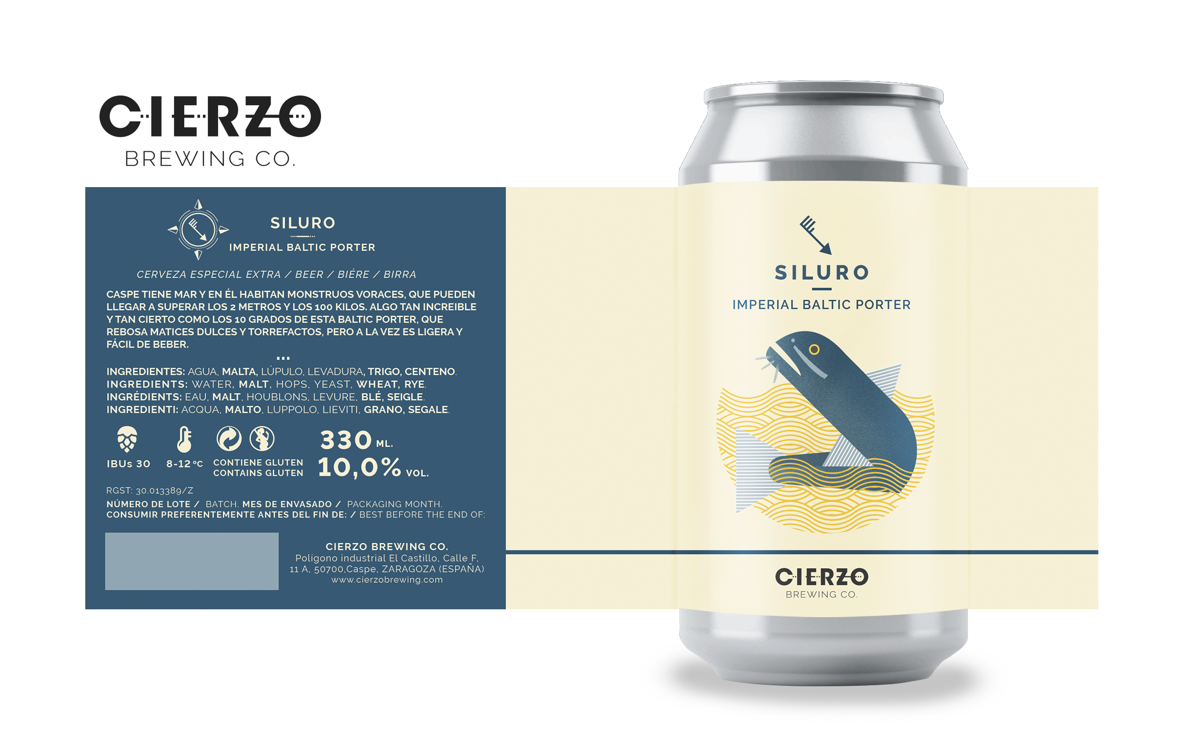 Cierzo Brewing Siluro birra Baltic Porter 10° pack 12 lattine