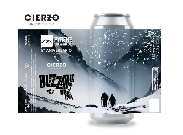 Cierzo Brewing Blizzard birra Hazy IPA 12 lattine