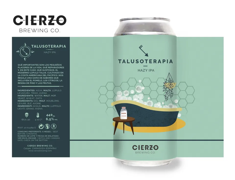 Cierzo Brewing Talusoterapia birra IPA 12 lattine al luppolo Talus