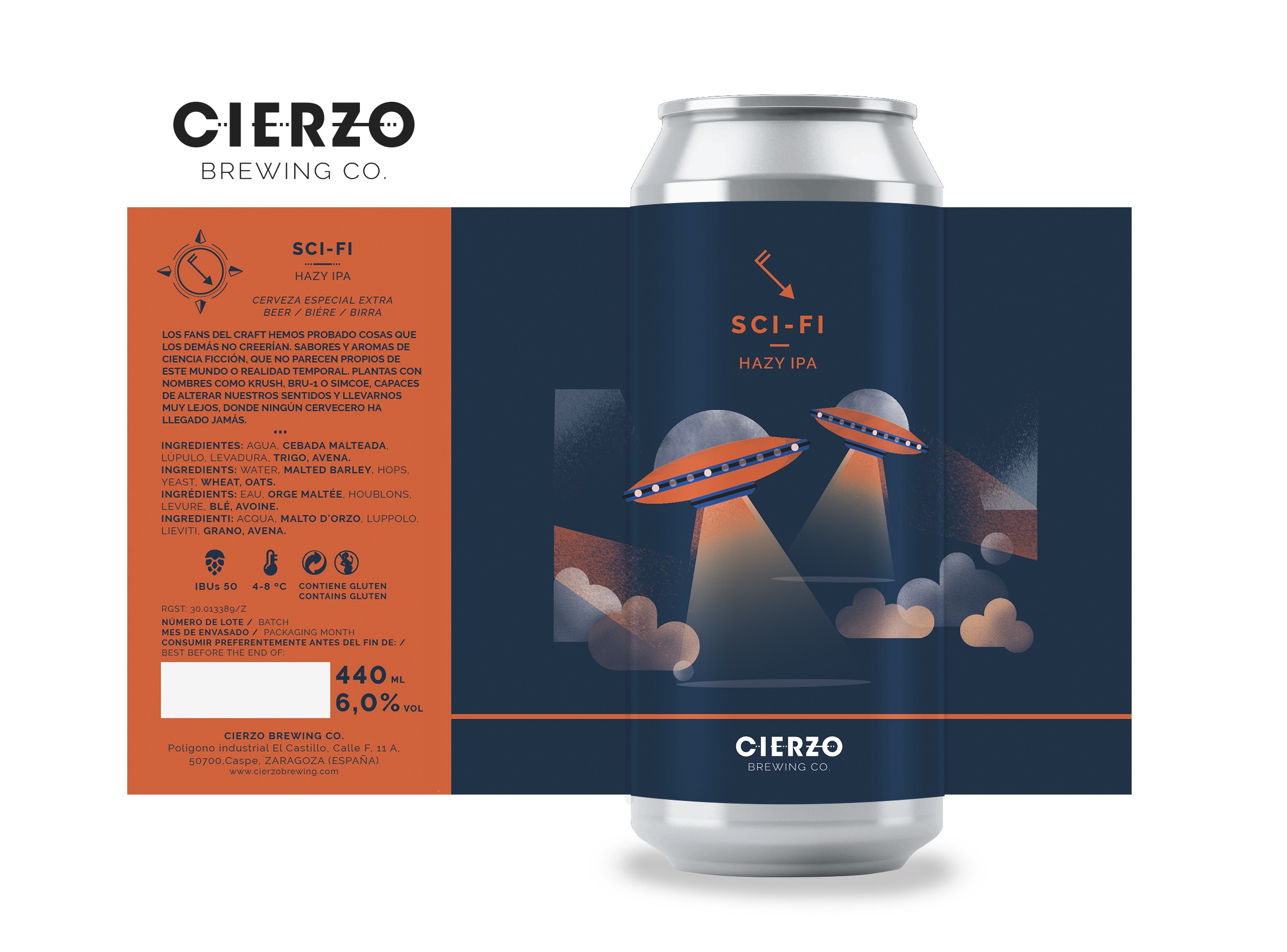 Cierzo Brewing Sci-Fi IPA 12 lattine Krush Bru-1 Simcoe