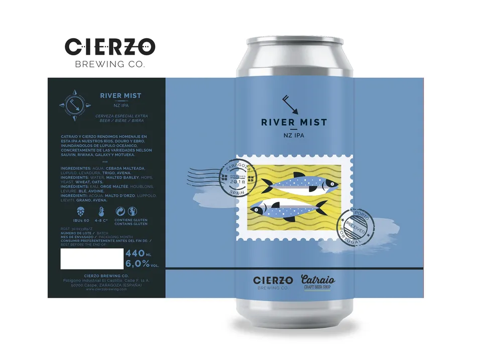 Cierzo Brewing River Mist birra IPA 12 lattine oceanica