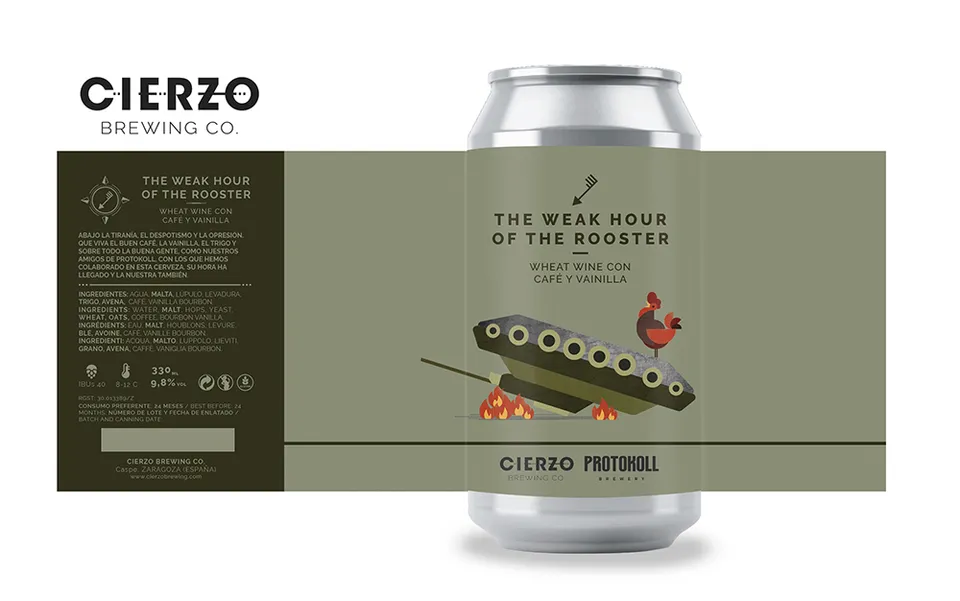 Cierzo Brewing The Weak Hour of the Rooster birra 12 lattine caffe vaniglia