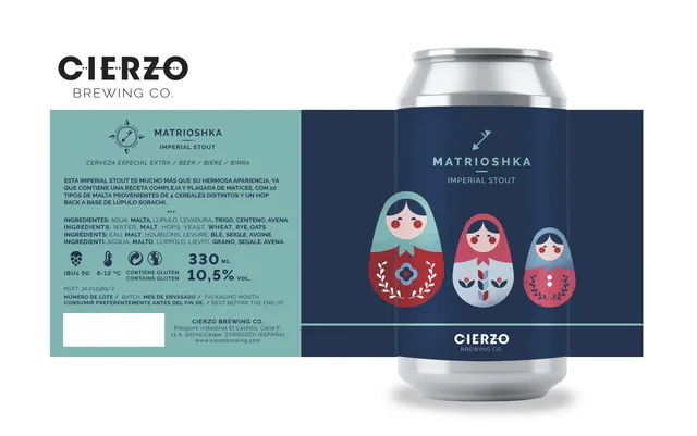 Cierzo Brewing Matrioshka imperial stout 12 lattine