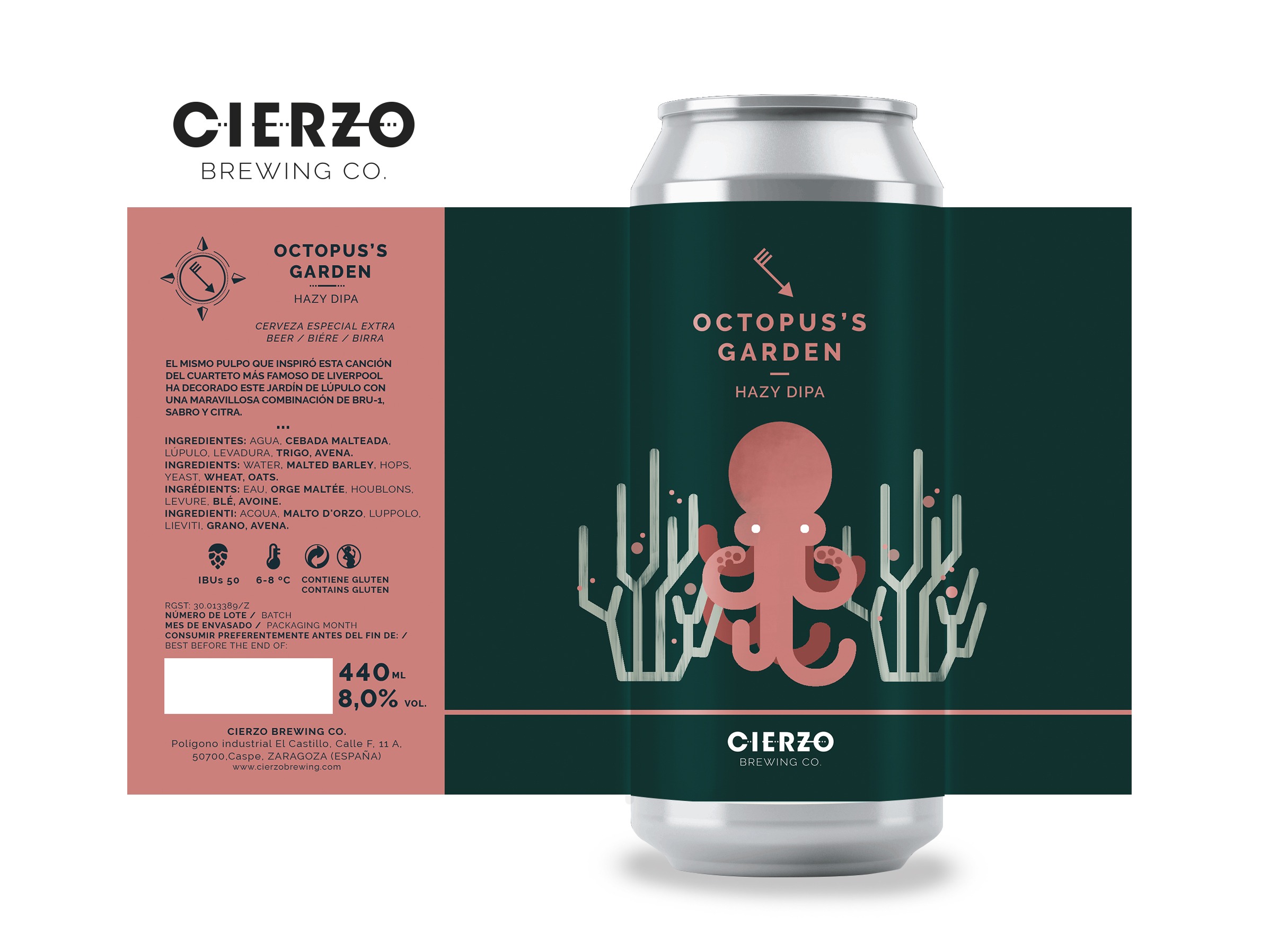 Cierzo Brewing Octopus's Garden IPA 12 lattine tropicale