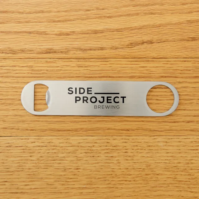 Side Project Brewing Typeface Logo apribottiglie acciaio