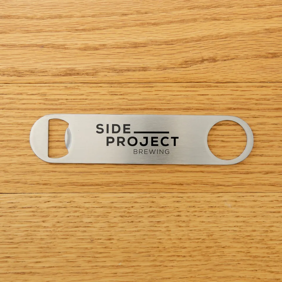 Side Project Brewing Typeface Logo apribottiglie acciaio