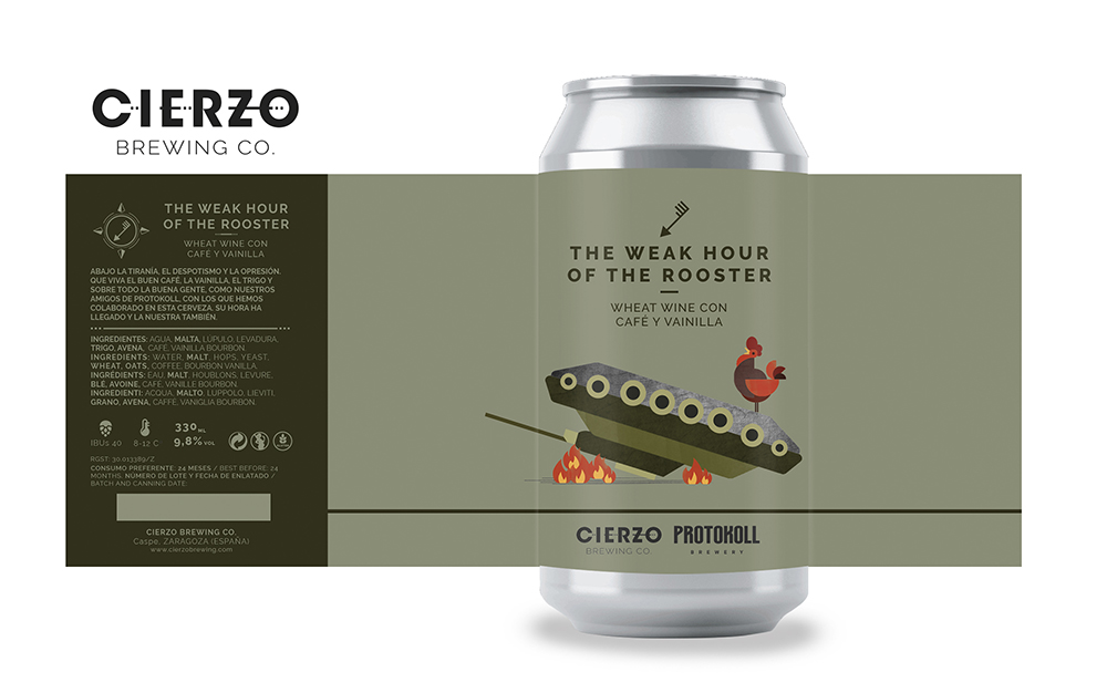 Cierzo Brewing The Weak Hour of the Rooster birra 12 lattine caffe vaniglia