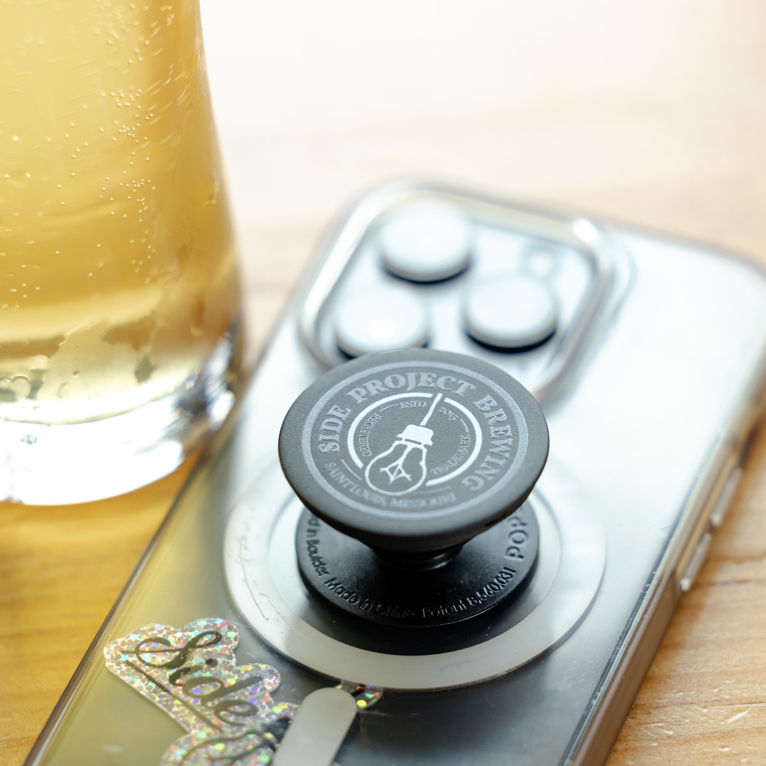 Side Project Circle Logo popsocket telefono nero