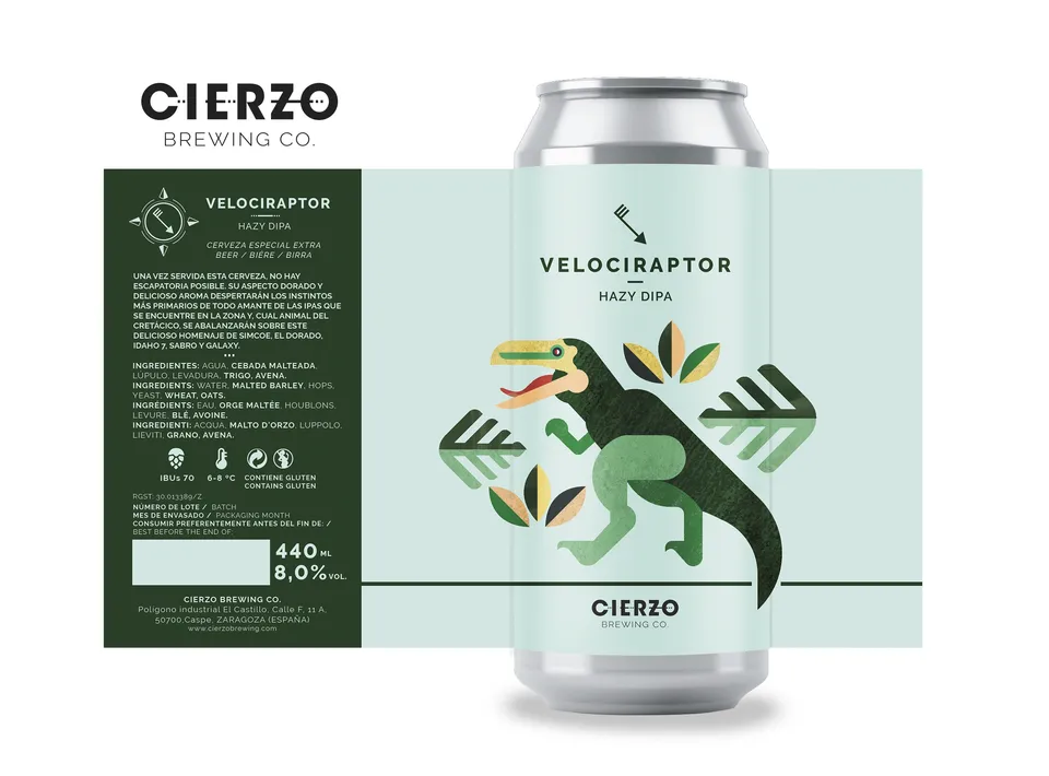 Cierzo Brewing Velociraptor birra IPA pack 12 lattine