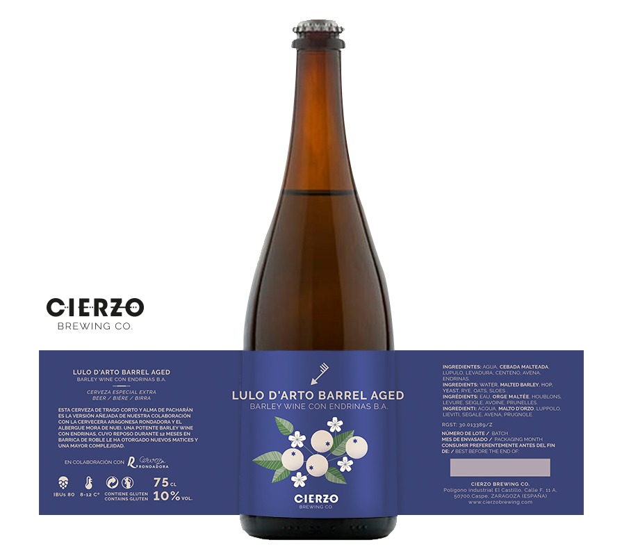 Cierzo Brewing Lulo d'Arto Barrel Aged barley wine 6 bottiglie rovere