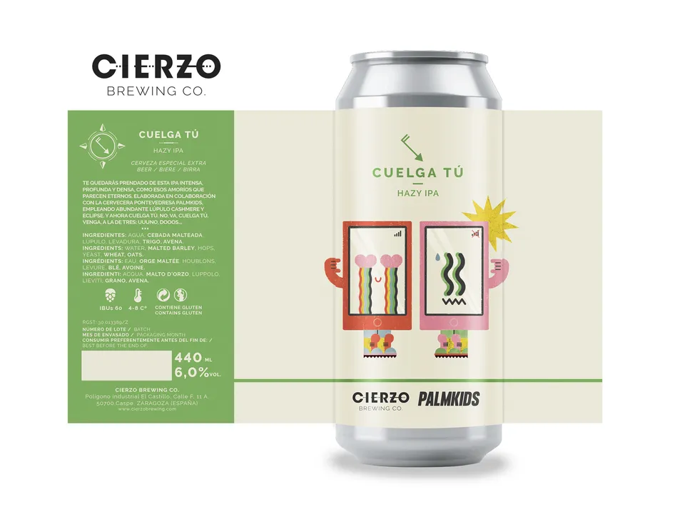 Cierzo Brewing Cuelga Tú birra IPA 12 lattine intensa