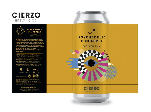 Cierzo Brewing Psychedelic Pineapple sour 12 lattine all'ananas