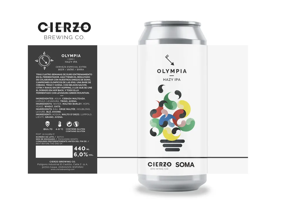Cierzo Brewing Olympia birra IPA 12 lattine avena