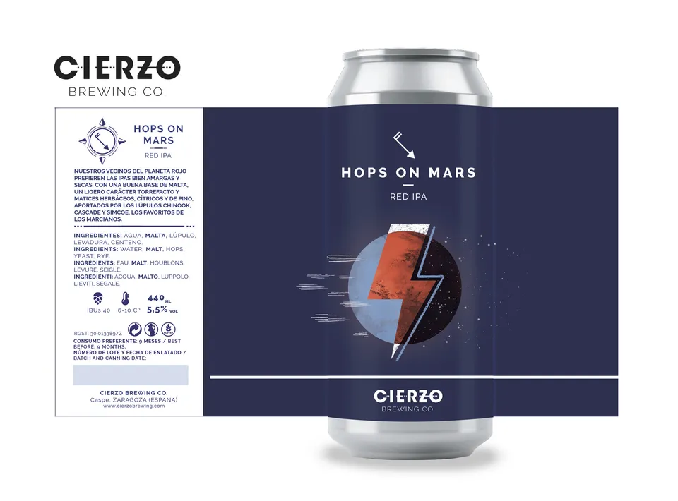 Cierzo Brewing Hops on Mars birra IPA 12 lattine amara