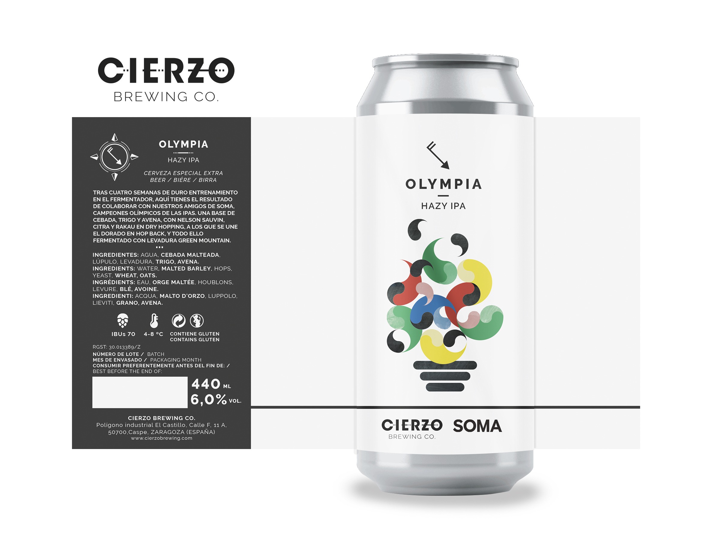 Cierzo Brewing Olympia birra IPA 12 lattine avena