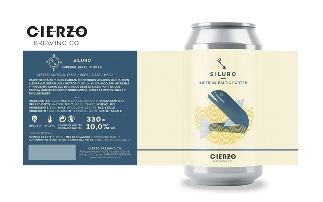 Cierzo Brewing Siluro birra Baltic Porter 10° pack 12 lattine