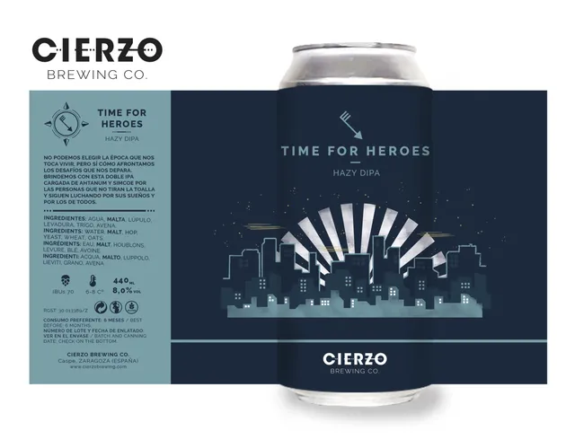 Cierzo Brewing Time For Heroes Hazy DIPA 12 lattine