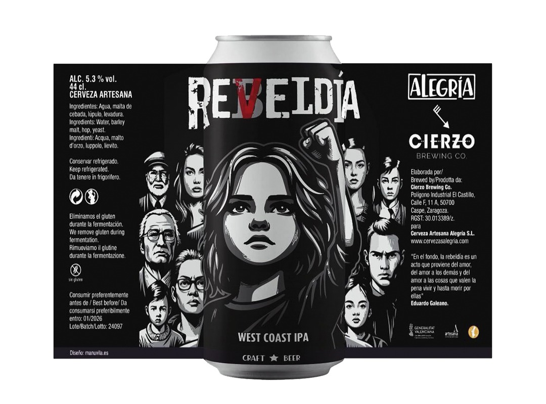 Cierzo Brewing Reveldía West Coast IPA 12 lattine senza glutine