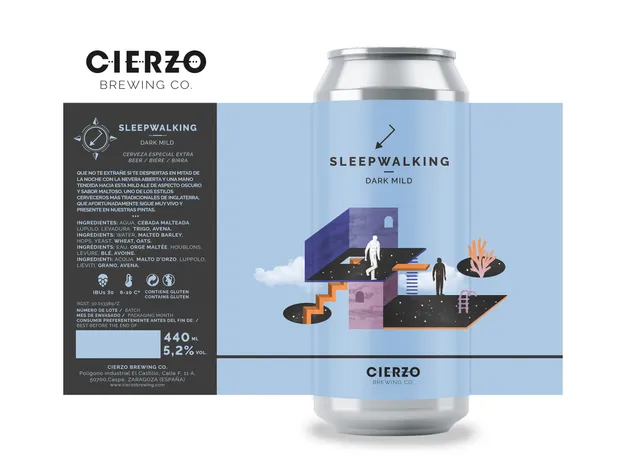 Cierzo Brewing Sleepwalking birra Mild 12 lattine stile inglese