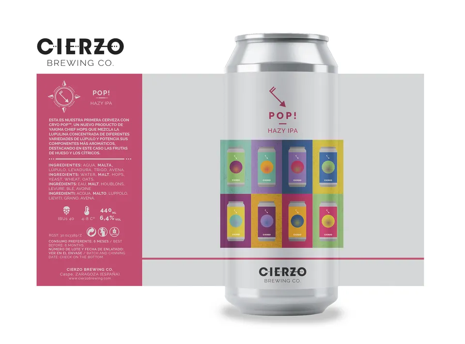 Cierzo Brewing Pop! IPA birra 12 lattine frutta e agrumi