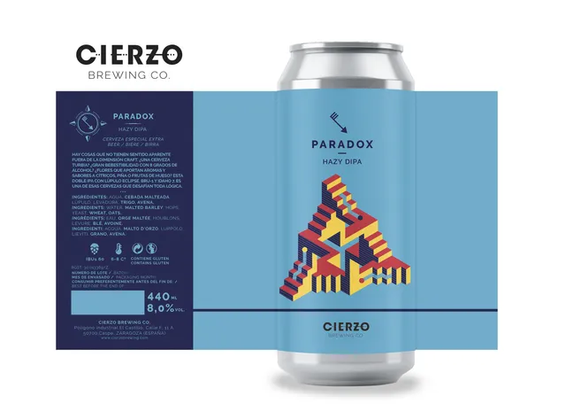 Cierzo Paradox birra Double IPA 12 lattine 8 gradi