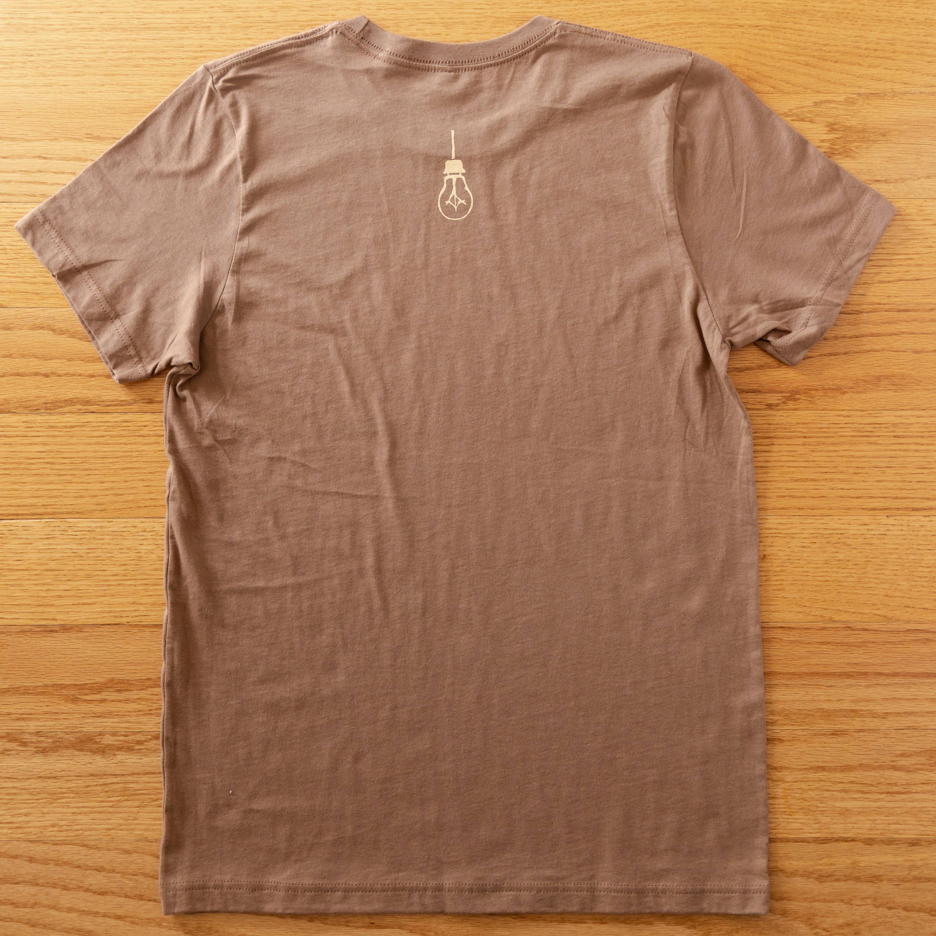 Side Project Brewing Script Logo maglietta marrone vintage cotone
