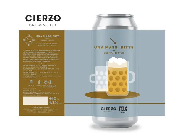 Cierzo Brewing Una Mass Bitte birra bitter 12 lattine inglese