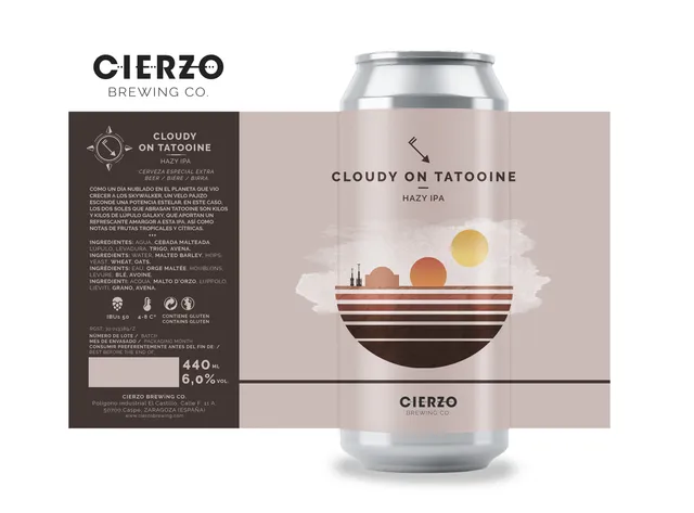 Cierzo Cloudy on Tatooine IPA birra 12 lattine Galaxy