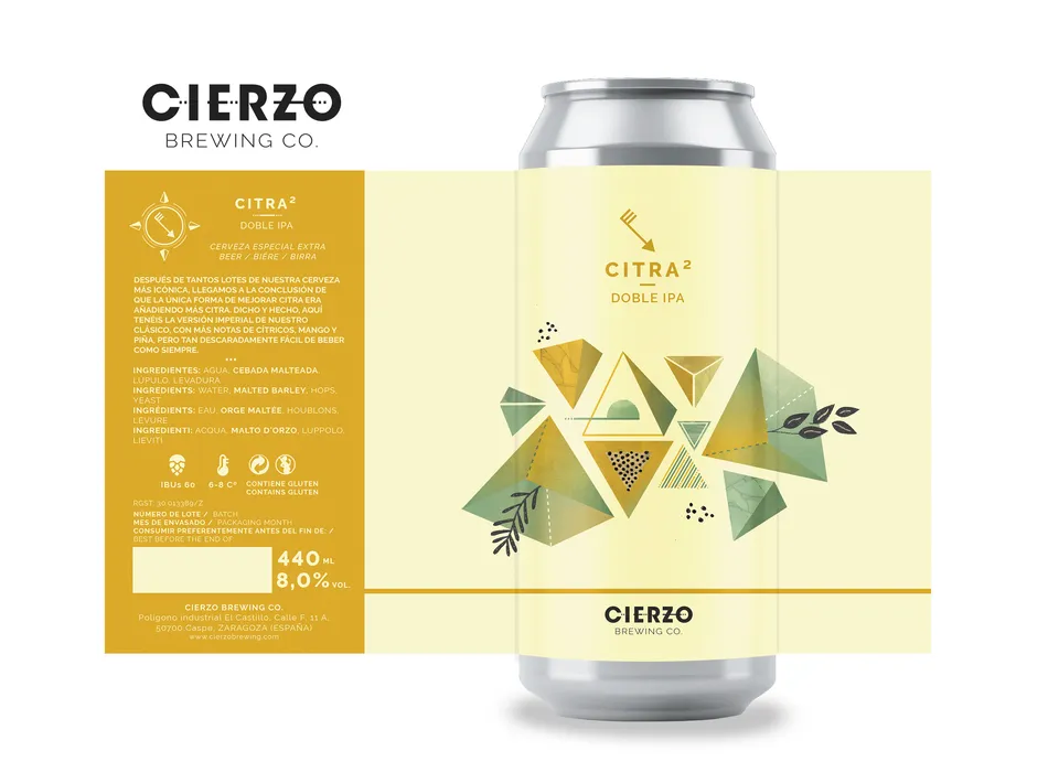 Cierzo Brewing Citra² Imperial IPA 12 lattine agrumata