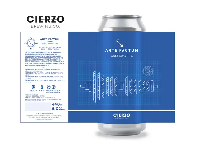 Cierzo Arte Factum birra IPA 12 lattine amara resinosa