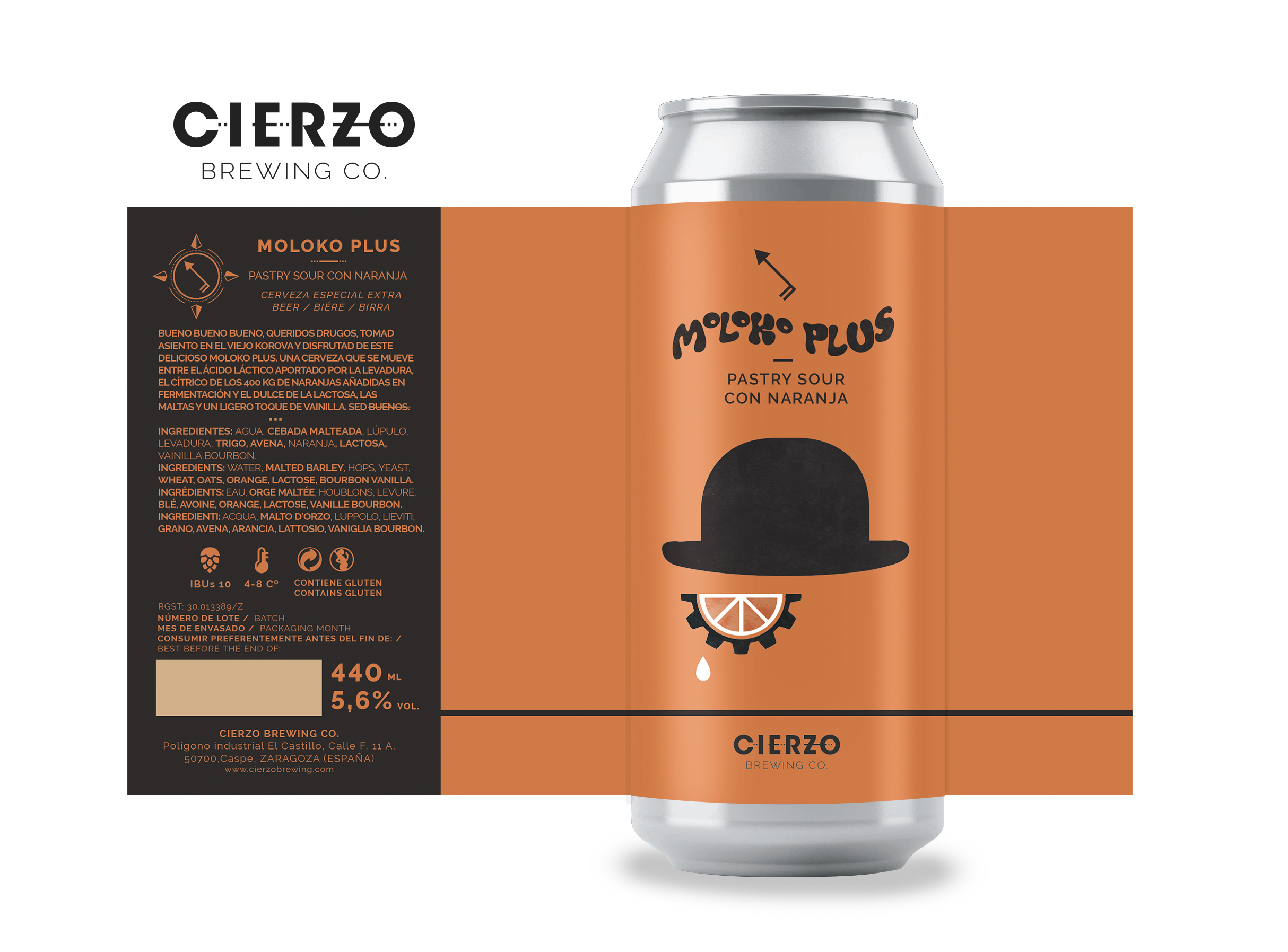 Cierzo Brewing Moloko Plus birra sour 12 lattine arancia