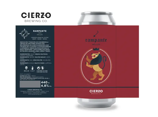 Cierzo Brewing Rampante birra lager 12 lattine stile tedesco