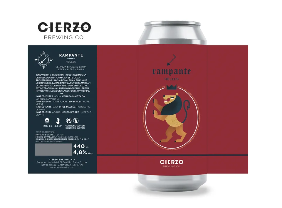 Cierzo Brewing Rampante birra lager 12 lattine stile tedesco
