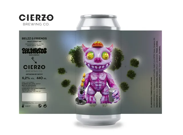Cierzo Brewing Belzz & Friends birra West Coast IPA 12 lattine