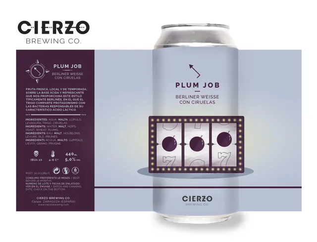 Cierzo Plum Job Berliner Weisse birra prugna 12 lattine