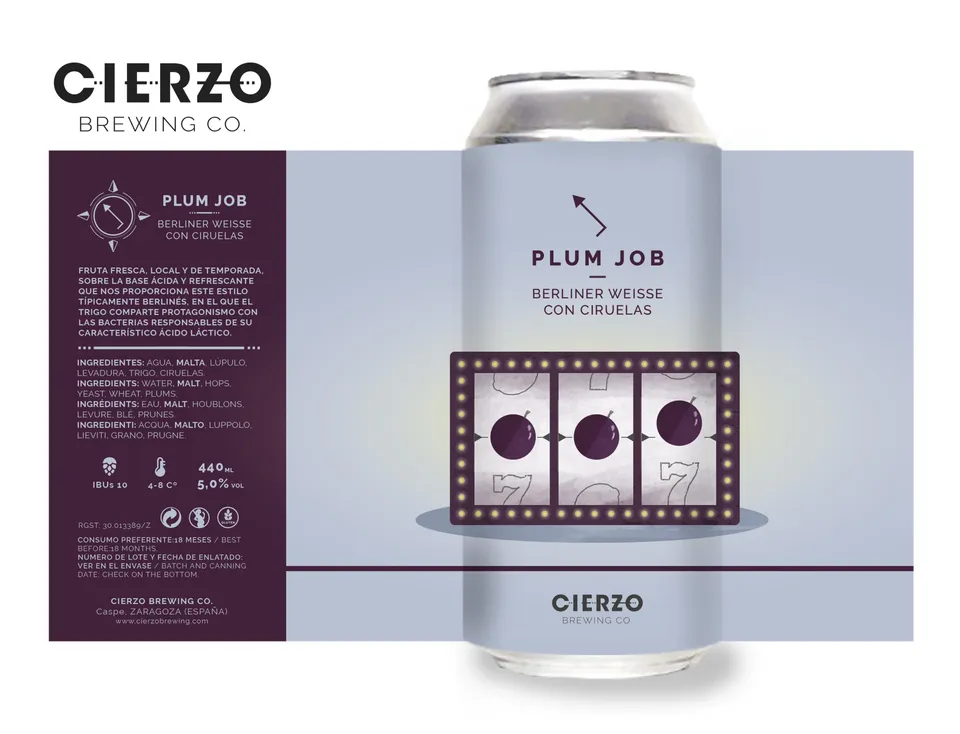 Cierzo Plum Job Berliner Weisse birra prugna 12 lattine